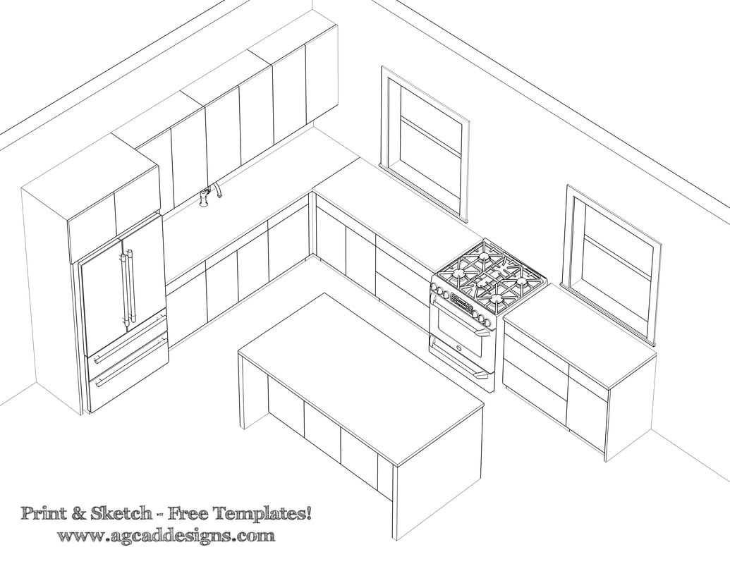 free printable kitchen design templates