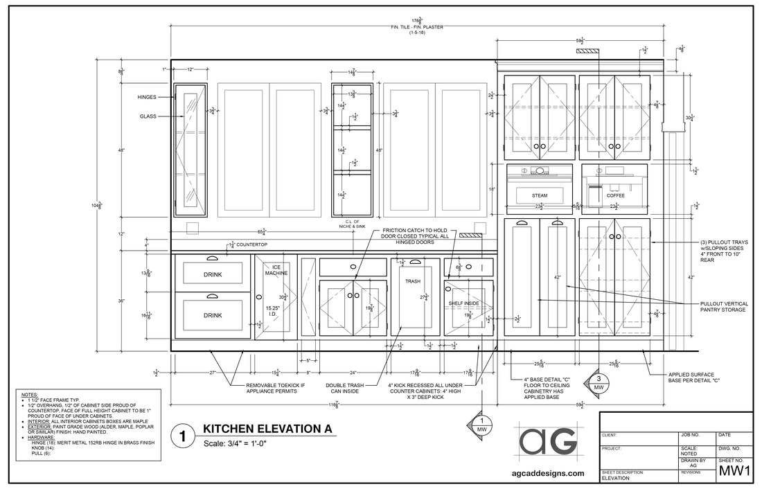 Millwork Casework Cabinets Shop Drawings Exhibit Cad Drawings Usa